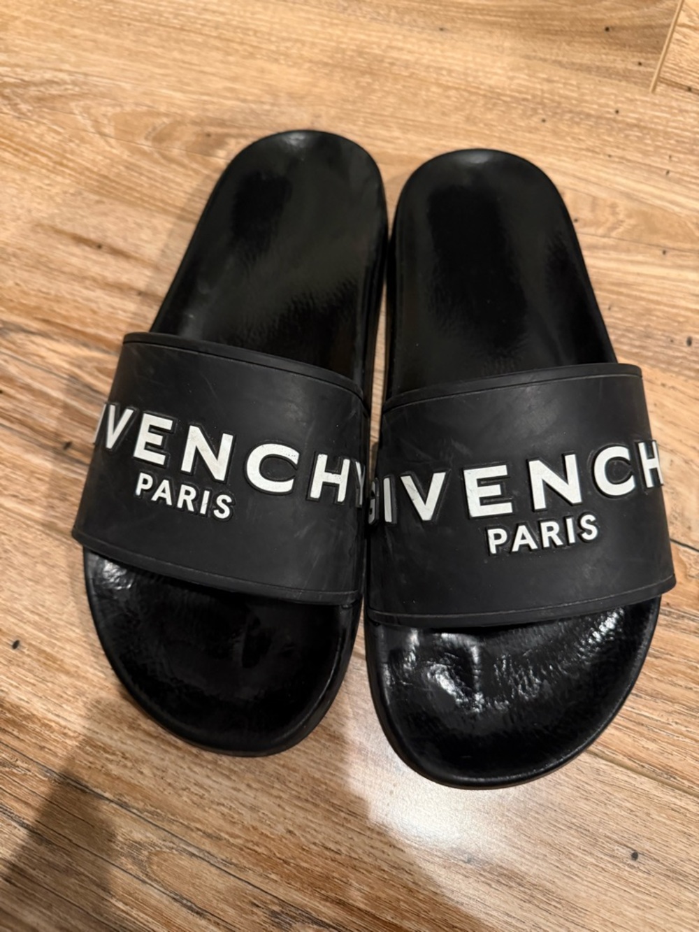 Givenchy Black Logo Slide Sandals
